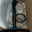 Shintenchi Bar Stools Set of 2 Modern Swivel Bar Chairs, Counter Height Faux Leather Metal Barstools, Upholstered Island Chairs with Back and Footrest, Beige