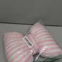 Pink Bow Pillow, 18" x 14" Decorative Throw Cushion Stripes Shaped Coquette Cotton Handmade Striped Case Washable for Big Sofa Office Car Neck Lumbar Aesthetic Themed Room Home Decor