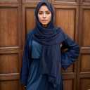 Solid Color Bubble Chiffon Hijab With Crochet Elegant Soft Georgette Shawl Scarf For Abaya Dress Headscarf (Yellow)