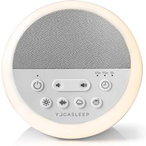 Yogasleep Nod White Noise Sound Machine, With Soft Night Light & Sleep Timer, 20 Sound Options Including Lullabies, Nature & Pink Noise, Sleep Aid For Baby & Adults, Noise Canceling For Office Privacy