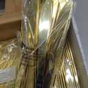 WDF300 Pieces Gold Plastic Silverware - Heavy Duty Disposable Cutlery Set Plastic Gold Silverware Set Includes 100 Forks, 100 Spoons, 100 Knives for Party Baby Shower Wedding Spring