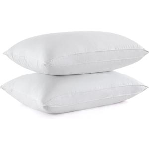 puredown Goose Feather Down Sleeping Pillow Soft Bed Pillow for Sleeping with 100% Cotton Shell Set of 2 Queen Size