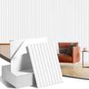 12 Pack Large Acoustical Wall Panels, Sound Proof Panels for Wall, 16 x 12 x 0.4 Inches Self-Adhesive Acoustical Soundproof Panels,Acoustic Treatment for Home Office Recording Studio White