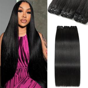 12A Human Hair Bundles 18 20 22 Inch Straight Bundles Human Hair 100% Brazilian Hair Extensions Quick Weave Raw Natural Black