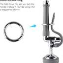 Pre Rinse Sprayer Commercial Sink Sprayer Head Spray Valve,1.42GPM Restaurant Sink Dish Spray with Handle for Commercial Kitchen faucets,Chrome Finished (Grey)