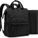 LOVEVOOK Small Diaper Bag Backpack, Mini Baby Bag for Girl Boy with Changing Pad, Diaper Backpack for Mom Dad with Stroller Buckles, Black