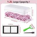 Vegetable Chopper, Onion Chopper Dicer, Mandoline Slicer, Food Chopper with Container, Vegetable Cutter for Salad Potato Carrot Garlic2 Blades, White Black