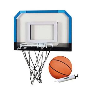 Franklin Sports Mini Basketball Hoops-Indoor Over The Door Mini Hoop+Basketball Sets-Perfect Accessory for Bedroom+Office (16" x 10" (Pack of 1)) Mini Pro Hoops - Blue