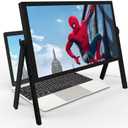 21 inch Screen Magnifier for Laptop ，3D HD Screen Expanders for Movies, Videos, and Gaming, Screen Magnifier with Adjustable Angle Design Amplifier Desktop Magnifying for Seniors Reading (Black)