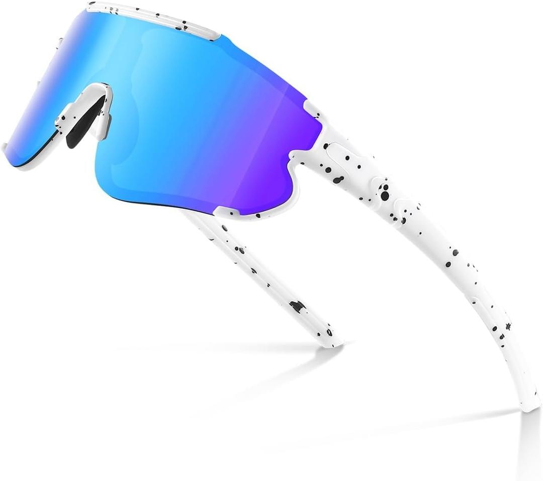 Fanshen Polarized Sports Sunglasses for Men Women, UV Protection Sun Glasses for Cycling, Running, Fishing