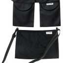 SUCONBE Adjustable Mastectomy Drain Holder Drainage Pouch with Shower Bag for Breast Surgery Mastectomy Breast Reduction Augmentation PostSurgery Recovery Support Patient Care Kit (Black)