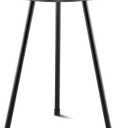 KINNARY Tall Plant Stand, Mid Century Wood Indoor Plant Stand Black Plant Table for Flower Pots, Metal Plant Holder, Modern Home Decor Small Round Side End Table (11.8"x20")