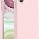 Vooii Compatible with iPhone 11 Case, Upgraded Liquid Silicone with [Flat Edges] [Camera Protection] [Soft Anti-Scratch Microfiber Lining] Phone Case for iPhone 11 6.1 inch - Chalk Pink