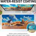 Extra Large Gaming Mouse Pad, Cute Computer Desk Mat, 35.5x15.7 Inches, 4mm Thick Non-Slip Rubber Base, Water Resistant for Home/OfficeAnimal