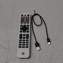GE Rechargeable TV Remote Control, Universal Remote Control, Backlit Buttons, Samsung TV Remote Control Replacement for Smart TVs, Apple TV, Sony, Roku Replacement Remote, LG TV, 4-Device, 80984