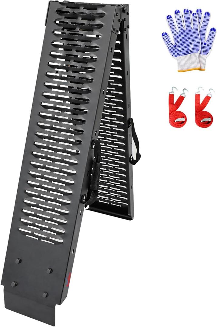 Ruedamann 83" Folding Motorcycle Ramp, 500 lbs Capacity, Black Series