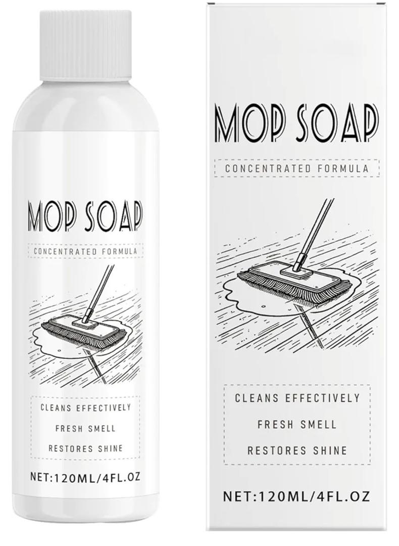 4 x Mop Soap for Floor Cleaning, 120ml Scented Mop Cleaner Soap, Scented Mop Soap Household Supplies Cleaner for Home, Kitchen, Floor