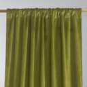 Olive Green Velvet Curtains 84 inches - Lime Thermal Insulated Window Drapes for Living Room, Back Tab Luxury Home Decor Curtains for Bedroom Sliding Door, W52 x L84, 2 Panels
