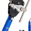 OMT 45 Flaring Tool Kit, Single Flare Set For 1/8" To 3/4" Tubing | Steel And Aluminum Alloy Build, Self-Centering Yoke, Burnishing Cone, Tubing Cutter And Deburring Tool