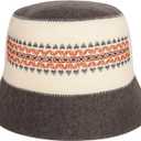 SHSH trade group Ukrainian Wool Sauna Hat Embroidered Ornament Vyshyvanka Ukraine Banya Bucket Sauna Hat for Women and Men Finnish Banya Cap