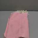 Linen Tablecloth with Tassels, Farmhouse Style Pink Tablecloth, Water Resistant Burlap Tablecloths for Rectangle Table, 60x84 Inch Pink
