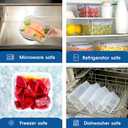 40 Pcs 84oz Large Food Storage Containers with Lids, Reusable Meal Prep Containers for Kitchen Storage, Airtight Leakproof & BPA-Free Freezer, Microwave & Dishwasher Safe