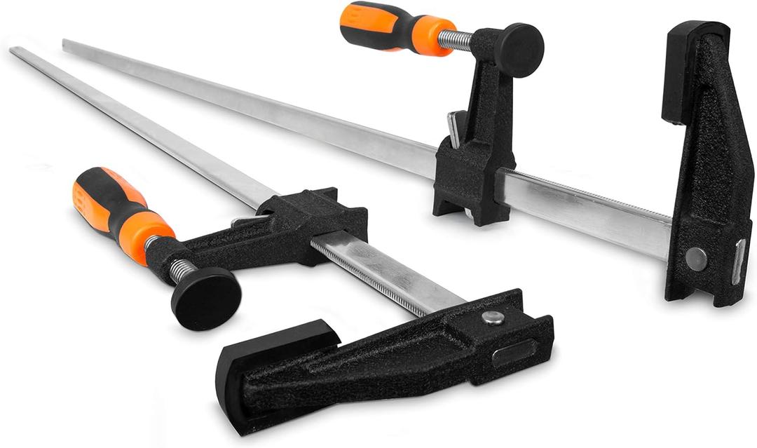 WEN 10236F2 Quick-Adjust 36-Inch Steel Bar Clamps with 2.5-Inch Throat and Micro-Adjustment Handle, Two Pack , Multicolor WEN 10236F2 Quick-Adjust 36-Inch Steel Bar Clamps with 2.5-Inch Throat and Micro-Adjustment Handle, Two Pack , Multicolor