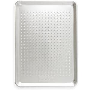 Nordic Ware Naturals Perforated Crisping Half Sheet Pan for Baking or Roasting, Uncoated Natural Aluminum with Reinforced Steel Rim Prevents Warping