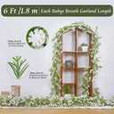 Dolicer 2 Pcs Babys Breath Artificial Flowers Vines, Faux White Hanging Baby Breath Garland, Real Touch Fake Babys Breath Gypsophila for Wedding Party Backdrop Wall Home Decor