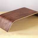 SAMDI Wooden Computer Monitor Stand Save Space Desktop Riser for Computers LCD Monitors Laptop PC iMac Notebook Apple MacBook(Black Walnut)