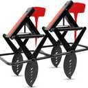Mole Traps That Kill Best, 2 Pack Scissor Mole Trap, Sleek Black Stainless Steel Finish