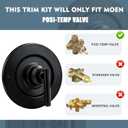 Replacement for Moen T2901BL Gibson Posi-Temp Valve Trim Kit, T2901bl valve trim kit, Black Shower Lever Handle, Durable Solid Metal, Matte Black (Note: not included 2510 valve)