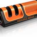 Orange Ninja Mini Knife Sharpener - Coarse & Fine Blade Sharpener, Sharpening System- Knife Sharpeners for Kitchen Knives, Pocket Kitchen Knives Sharpeners with Bottle Opener & Fridge Attachment