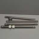 MERRYHAPY Stainless Steel Wall Mount Flag Pole Kit with Rotating Flagpole Rings Outdoor Flag Holder for House Yard Porch Ideal for Displaying Securely