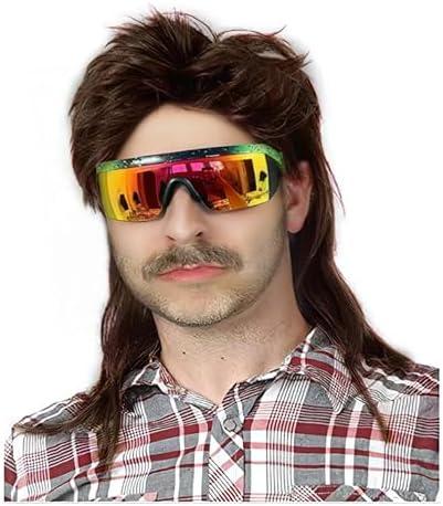 Lotfon Mullet Wigs for Men,Joe Dirt,Emo Wig,80s 90s Costumes Fancy Party Accessory Cosplay Wig,Halloween Man x (Dark Brown) Lotfon Mullet Wigs for Men,Joe Dirt,Emo Wig,80s 90s Costumes Fancy Party Accessory Cosplay Wig,Halloween Man x (Dark Brown)