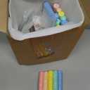 Sabary 30 Sets End of Year Gifts 150 Pcs Sidewalk Chalk Bulk with 30 Cards 30 Packaging Bags 2 Ribbons for Classroom Teacher Gifts