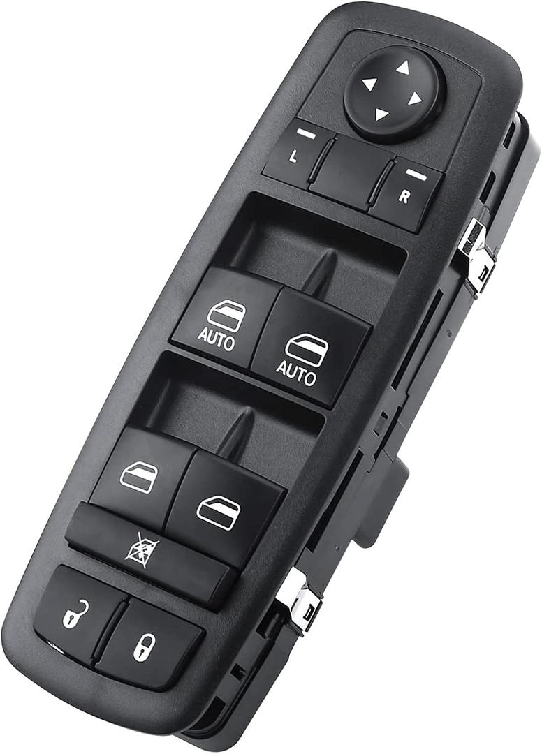 Front Left Driver Side Master Power Window Switch Replacement for 2009-2012 Dodge Ram 1500 2500 3500 Pickup Crew Cab Quad, OE Replace 4602863AD 4602863AB 4602863AC 901-473