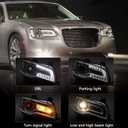 Halogen Headlight Assembly Compatible with Chrysler 300 300C 2015 2016 2017 2018 Headlamp with White Bezel Replacement Right Passenger Side RH 68214382AD CH2503269
