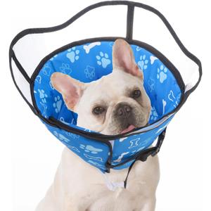 SCENEREAL Dog Cone for Dogs After Surgery, Adjustable Dog Cone Collar Alternative to Stop Licking for Wound Care, Spay, Neuter, Soft Recovery Cone for Medium Large Size Dog, E-Collar Neck Collar (M (Neck: 12"-15.8"))