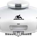 2025 Cordless Robotic Pool Vacuum, Pool Cleaner for Above Ground/Inground Pools - 7500mAh Battery, Lightweight, 140mins Runtime, Powerful Suction Pool Cleaner Vacuum for Flat-Bottom Swimming Pools (White)