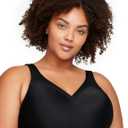 Glamorise Women's Plus Size MagicLift Seamless Sports Bra Wirefree 1006 (48B, Black)