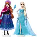 Mattel Frozen Anna & Elsa Doll Set - 2 Disney Princess Collector Fashion Dolls Celebrating Disney's 100 Years of Wonder, Inspired by the Movie
