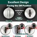 WP7737P245-60 Cooktop Knobs Replacement Parts for Jennair Gas Stove Knob Surface Burner Knob Jenn-Air JEC8430ADB JEC8536ADB JEC8430ADS 36 Inch Cook Top Oven Range 74007918 Assembly Knobs 5 Pcs