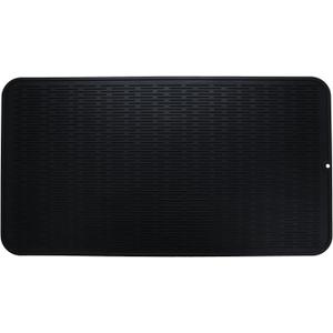 Silicone Dish Drying Mat for Multiple Usage,Easy clean,Eco-friendly,Heat-resistant Silicone Mat for Kitchen Counter or Sink,Refrigerator or Drawer Liner Black 4XL 32 inches x 18 inches