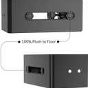 SKYSEN 2 Pack Barn Door Floor Guide Wall Mount Stay Roller,8 Setup Options, Flush Bottom,Black Powder Coated,Felt Strip, Countersunk Holes for Barn Door(706-2 Pack)