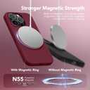GONEZ Magnetic for iPhone 16 Pro Max Case, [Compatible with MagSafe] Anti-Scratch Microfiber Lining & Screen Protector, Silicone Camera Control, Shockproof Slim Phone Cover 6.9 inch, Maroon