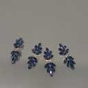 uxcell 4Pcs Rhinestone Crystal Applique, Handmade Beaded Patches Sew on Patch Crystal Sewing Applique for Bridal Sash Wedding Dress Shoes Bags, Light Blue/Silver White