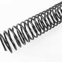 Binditek 50 Pack Plastic Spiral Binding Coils, 25mm(1"), 215 Sheet Capacity, 4:1 Pitch, Black, 48 Loops, for Letter Size, for Students and Coworkers