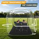 ARCTICSEA Thickened PVC Sports Tent - All-Weather Shelter Pod for 3-4 Person, Pop-Up Shelter, Instant Setup, Removable Top & Sealed Floor for Outdoor Events, Soccer, Rugby (Green)