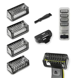 Guard Combs Kit with Case Compatible with Philips Norelco OneBlade Handles, 1/2/3/5mm Guide Combs, 0/3mm Body Comb and Protective Cap for Electric Shaver Accessories for Men